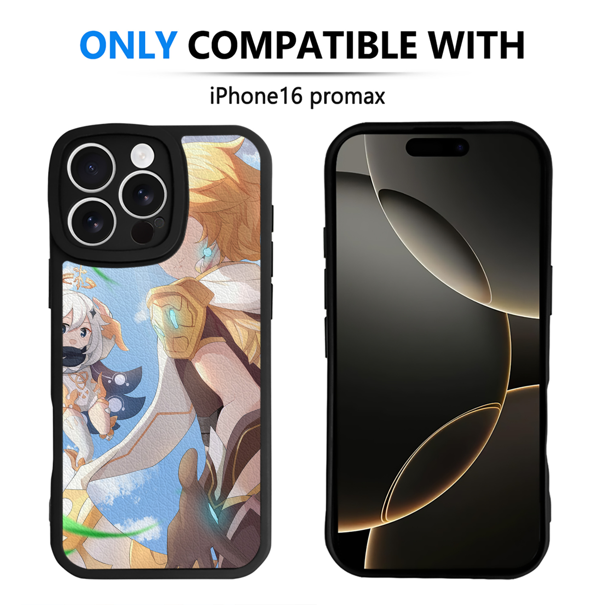 げんし神 genshin 【iPhone 16シリーズ対応】シリコンスマホケース（レザー調） 材質：シリコン